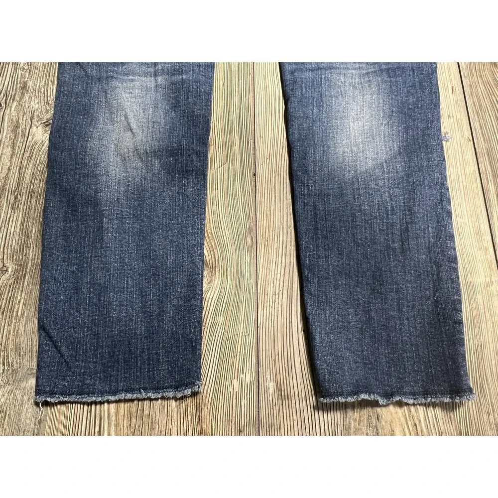 Silver Suki Skinny Crop Denim Blue Jeans  Ripped, Destroyed, 28/25 ~Actual 30/26